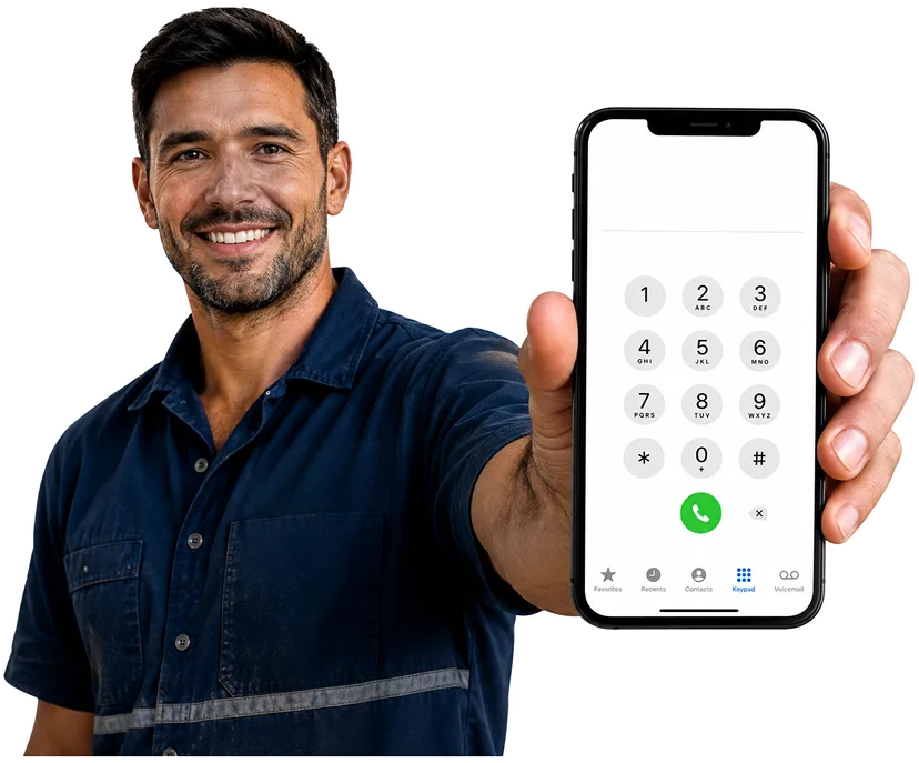 Plumber on the phone taking a Thornleigh callout