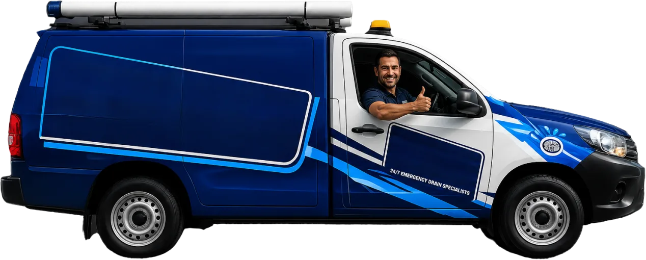 Our drain service van out on a Thornleigh job